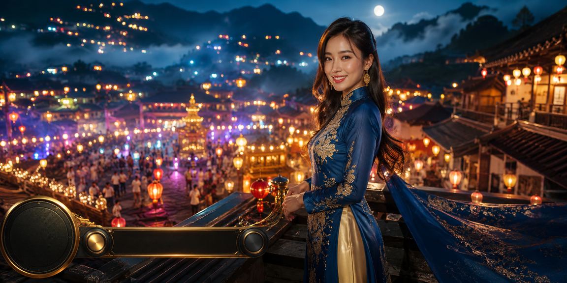 Người dùng tại Sapa trải nghiệm giải trí trực tuyến với trang phục áo dài truyền thống Việt Nam